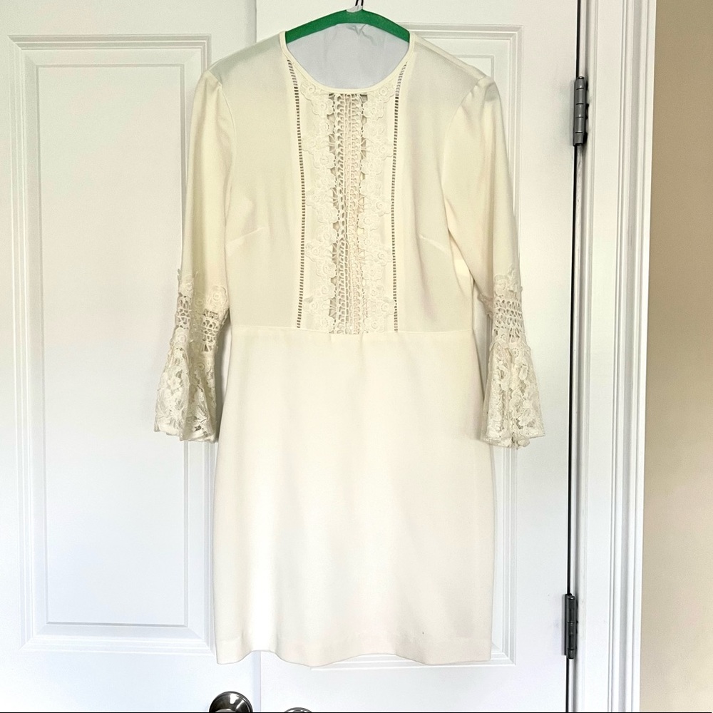 WAYF size S white dress perfect for bridal shower or rehearsal dinner